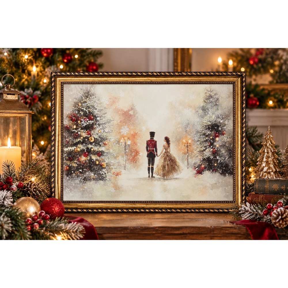 Hobby Lobby Nutcracker Ballerina Holding Hands Wood Wall Decor Christmas 11 X 19
